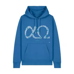 Hoodie chrétien en coton bio |Ruah | modele Alpha Omega