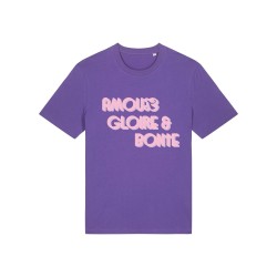 T-Shirt "Amour Gloire et bonté" version violette