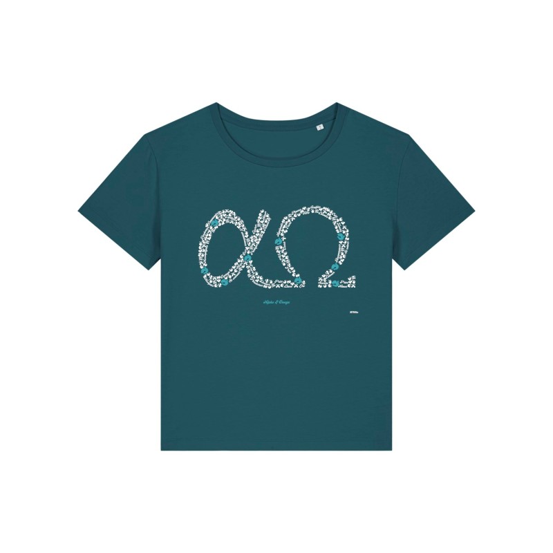 T-shirt femme coton bio | Alpha Oméga | Ruah foi & spiritualité T-shirt femme coton bio | Alpha Oméga | Ruah foi & spiritualité