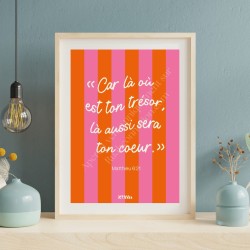 Affiche " Car là où est ton trésor"