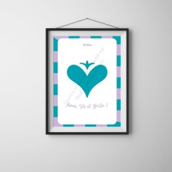 Affiche " Aime, vis et brille"