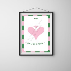 Affiche" Aime, vis et brille"