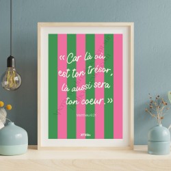 Affiche " Car là où est ton trésor"