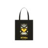 Totebag "Joyfull" Noir et coeur jaune