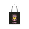 Totebag "Joyfull" Noir et arche rose