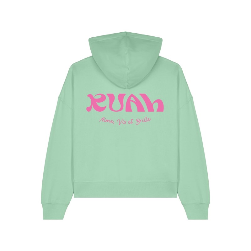 Hoodie "aime, vis et brille" | mode éthique | Ruah | Collection femme Hoodie "aime, vis et brille" | mode éthique | Ruah | Collection femme