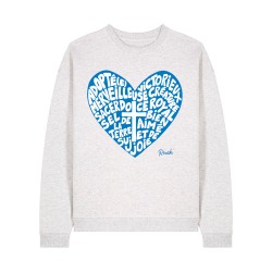 Sweat chrétien en coton bio |Modèle Coeur Ruah | mode responsable
