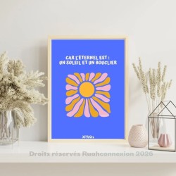 Illustration "Comme un soleil", visuel coloré et positif inspiré de la foi chrétienne