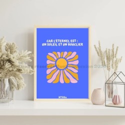 Illustration "Comme un soleil", visuel coloré et positif inspiré de la foi chrétienne