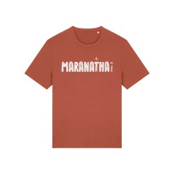 Tshirt "Maranatha" coloris chocolat visuel blanc et doré