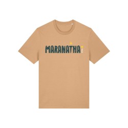 Tshirt  "Maranatha" coloris latte visuel bleu et jaune