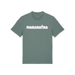 Tshirt "Maran-atha" coloris cèdre visuel blanc et rose