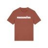 Tshirt "Maran-atha"coloris chocolat visuel blanc et  fuchsia