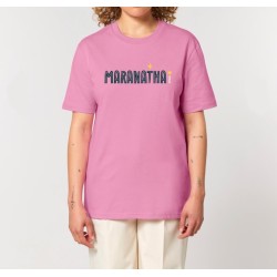 Tshirt  "Maranatha" coloris bubble visuel bleu et jaune