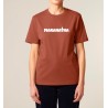 Tshirt "Maran-atha"coloris chocolat visuel blanc et  fuchsia
