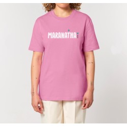 Tshirt "Maranatha" coloris bubble visuel  blanc et bleu