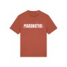T shirt "Maranatha" coloris chocolat visuel  blanc et rose