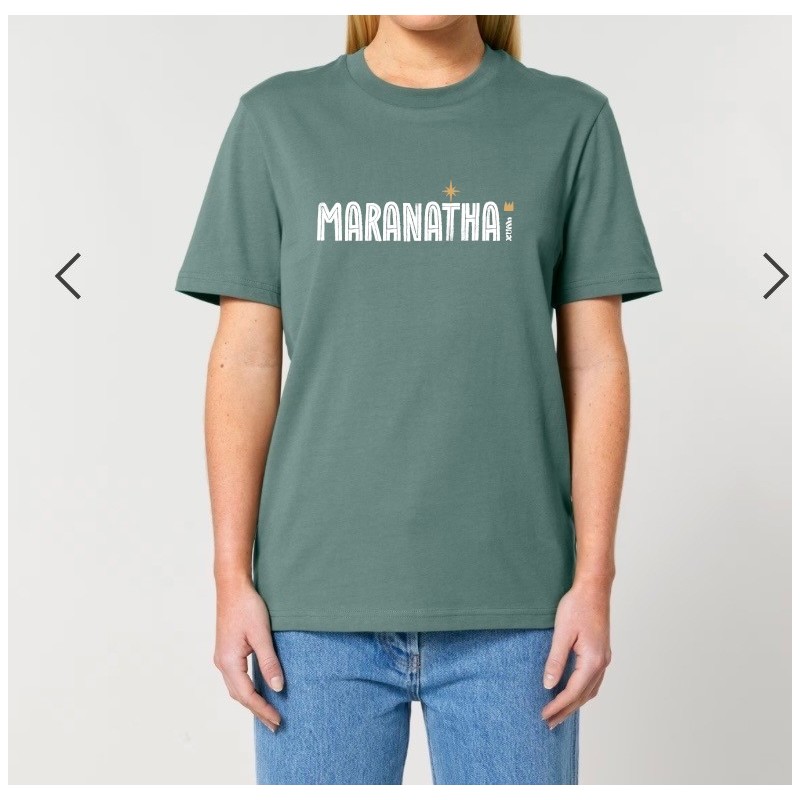 Tshirt "Maranatha" coloris cèdre visuel blanc et doré
