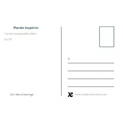 Carte "Tout est possible" Blanche